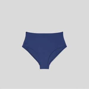 EVERLANE HIGH RISE Blue Medium Coverage Swimsuit Bottoms XS